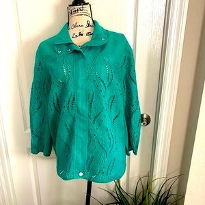 Chico’s Jacket with Eyelet Design